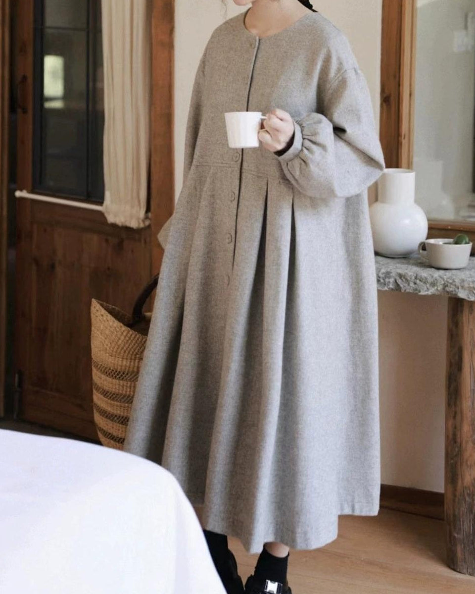 ハイウエストリネアシャツワンピース 10090