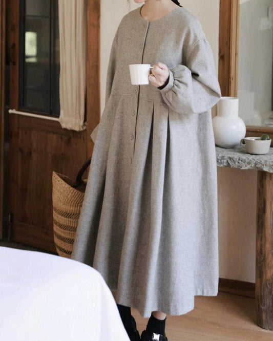 ハイウエストリネアシャツワンピース 10090