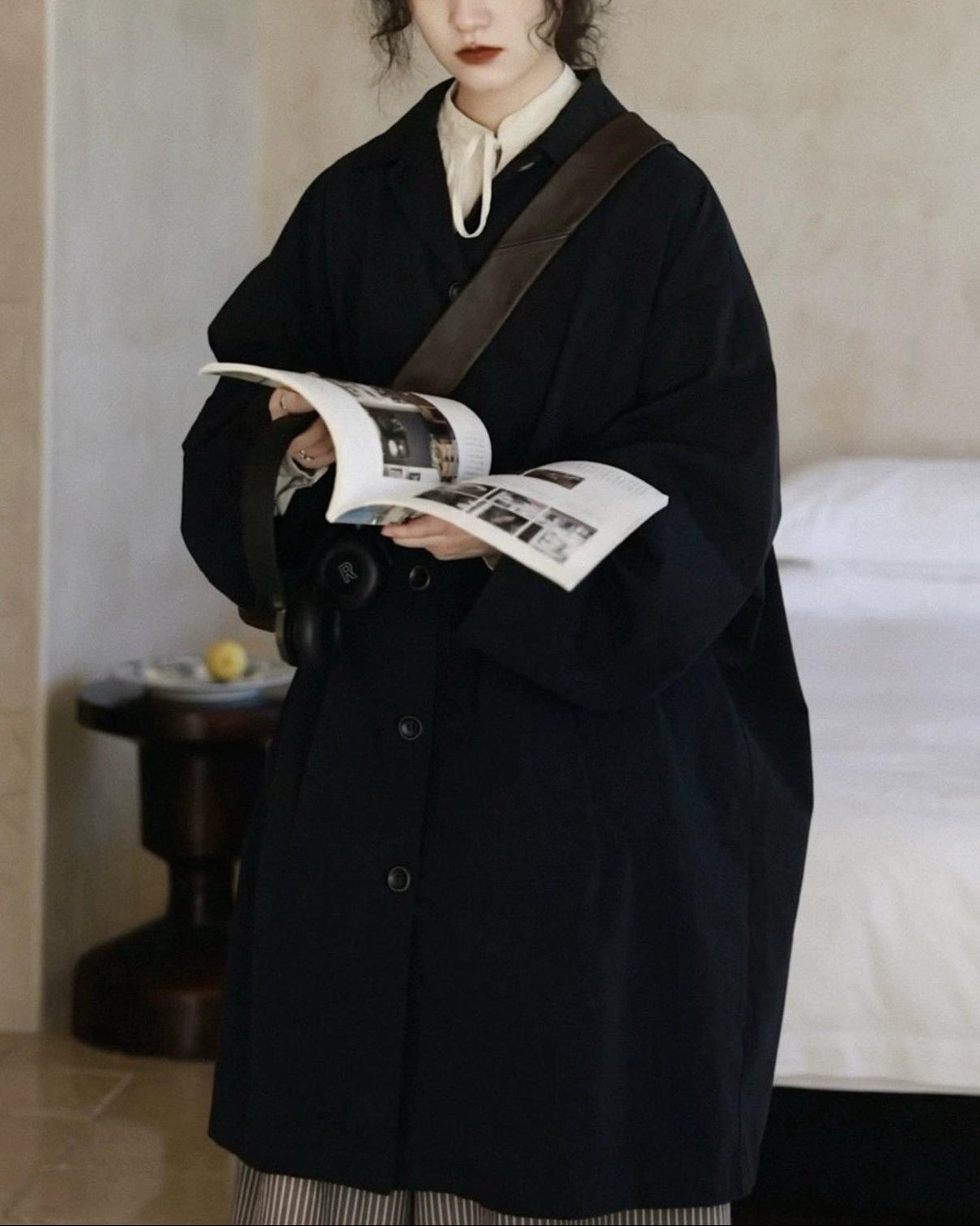 シングルブレストオーバートレンチコート 10012