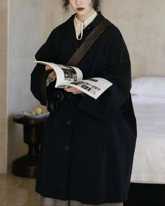 シングルブレストオーバートレンチコート 10012