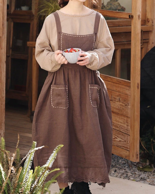 カントリーエプロンサスペンダーワンピース 10118