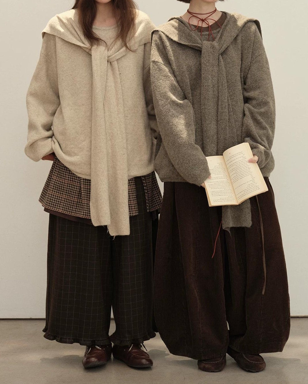 ストールレイヤーニットプルオーバー 10150