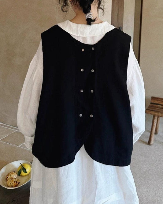 ダブルブレスト2WAYレトロベスト 10056