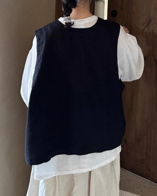 ハーフボタンアコーディオンプリーツブラウス 10053