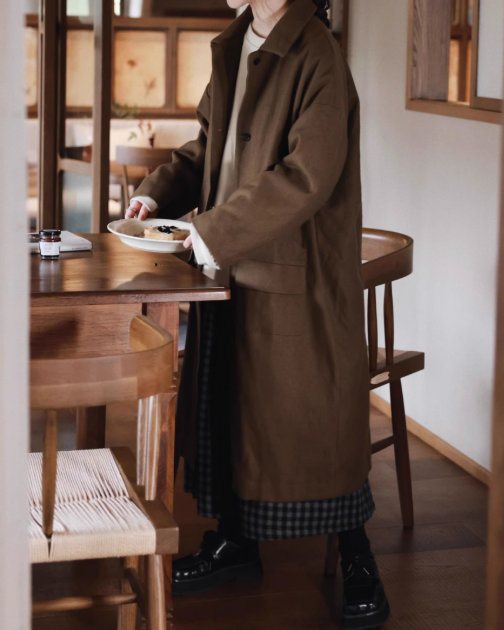 シングルブレストオーバーロングコート 10059