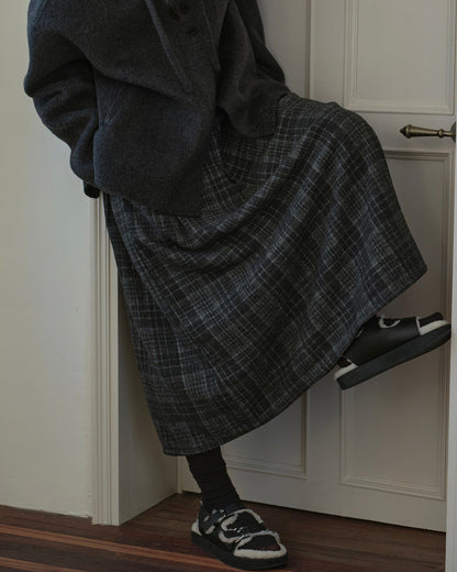 クラッシーチェックロングスカート 10289