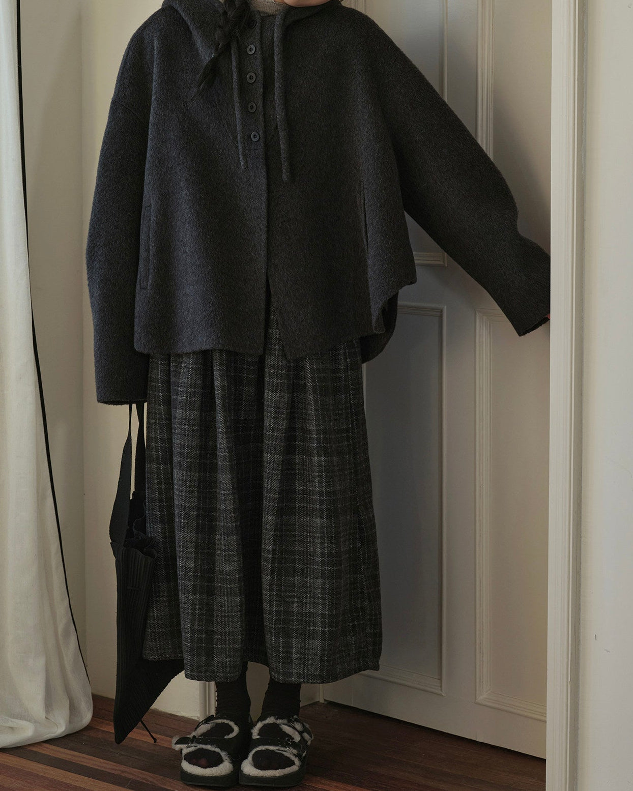 クラッシーチェックロングスカート 10289