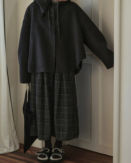 クラッシーチェックロングスカート 10289