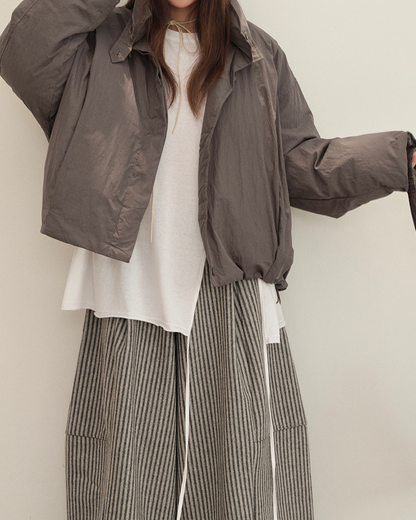 スタンドミニマルショートダウンコート 10151