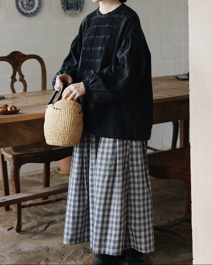 レトロチェックAラインスカート 10051