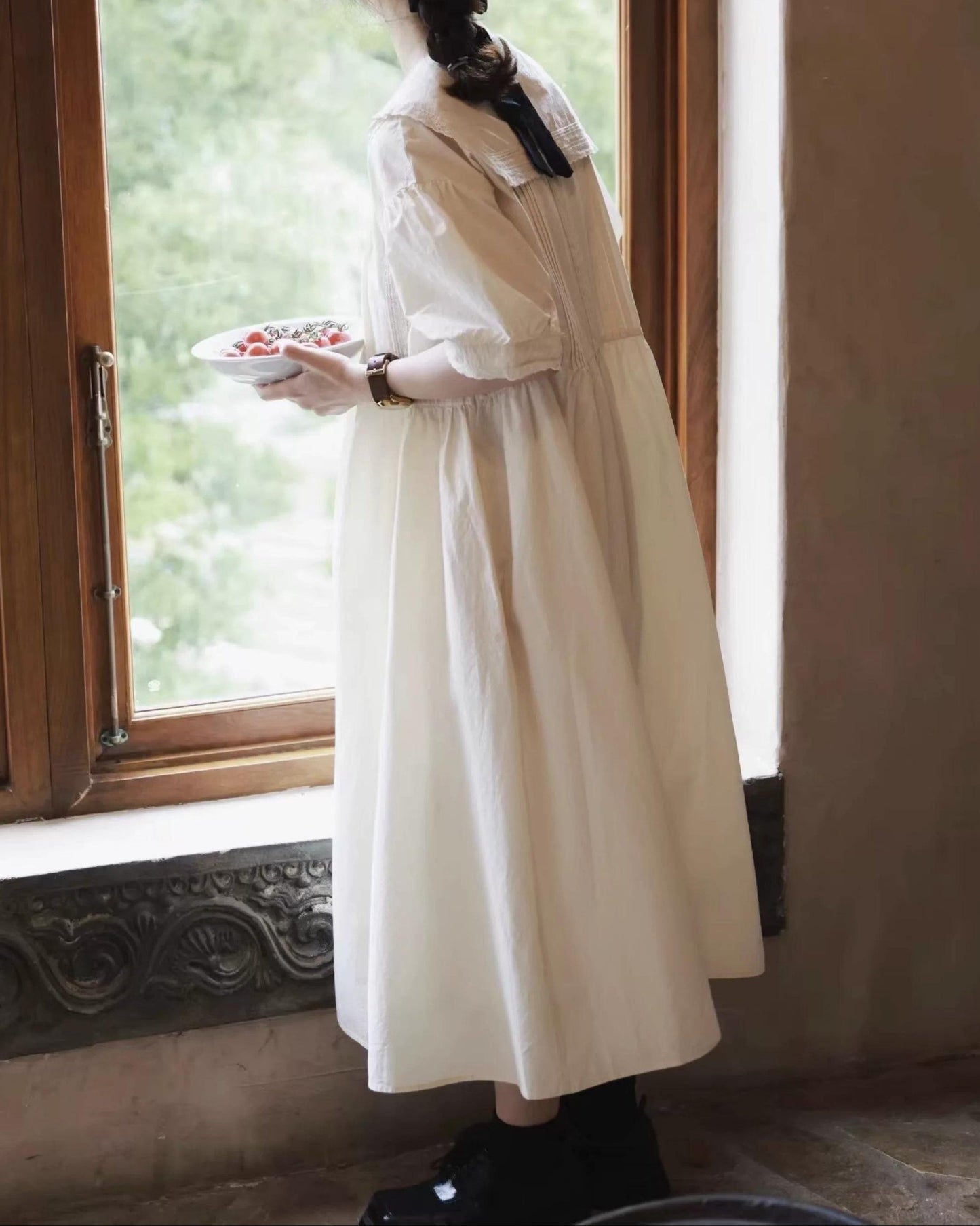 ストレートルオトラペルレースドレス 10426