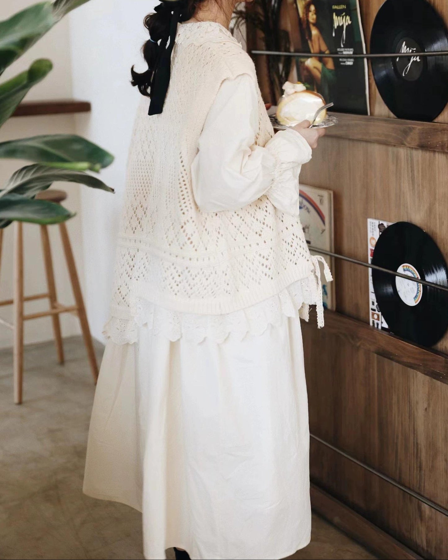 ミニマルレースカラーシャツワンピース 10099