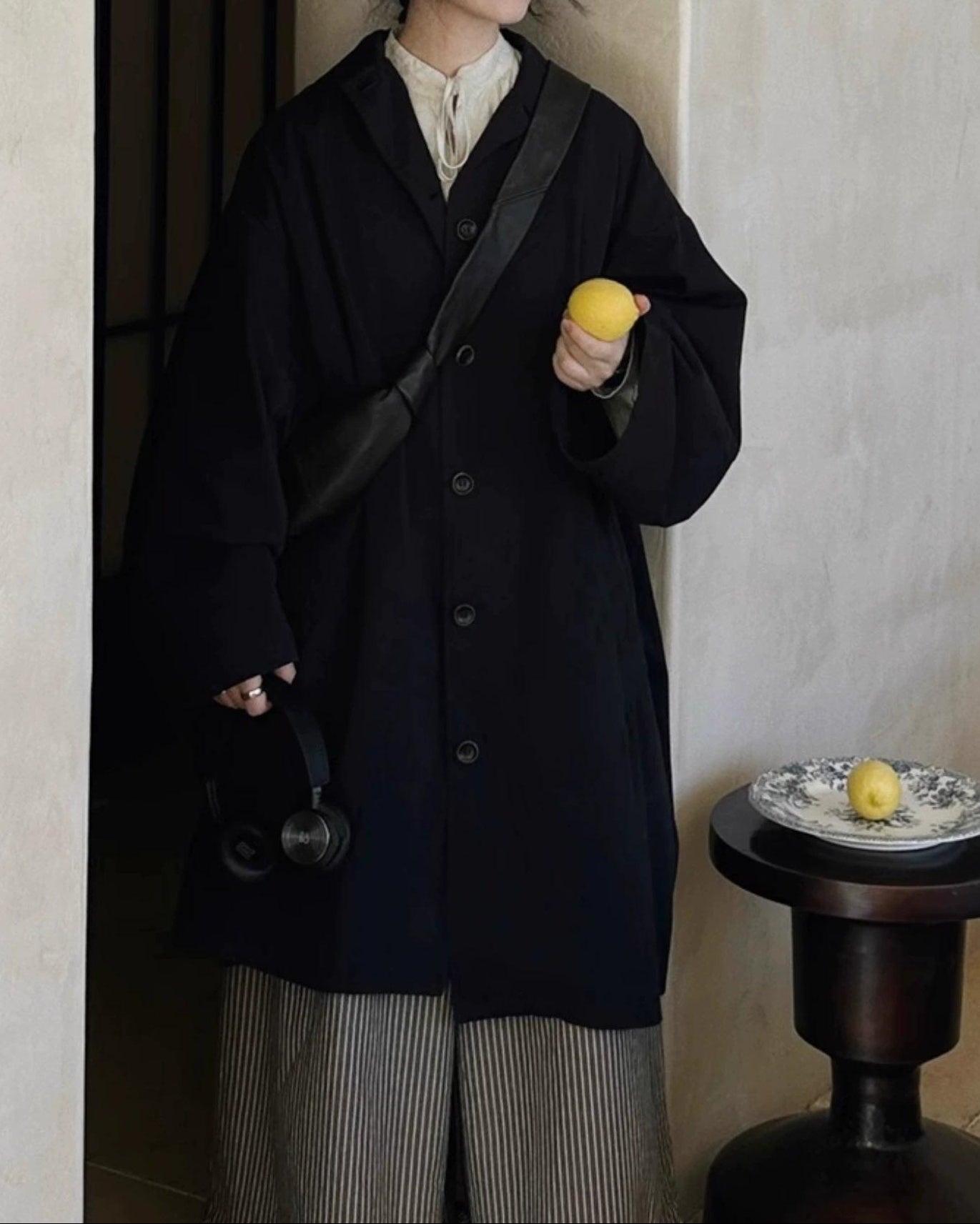 シングルブレストオーバートレンチコート 10012