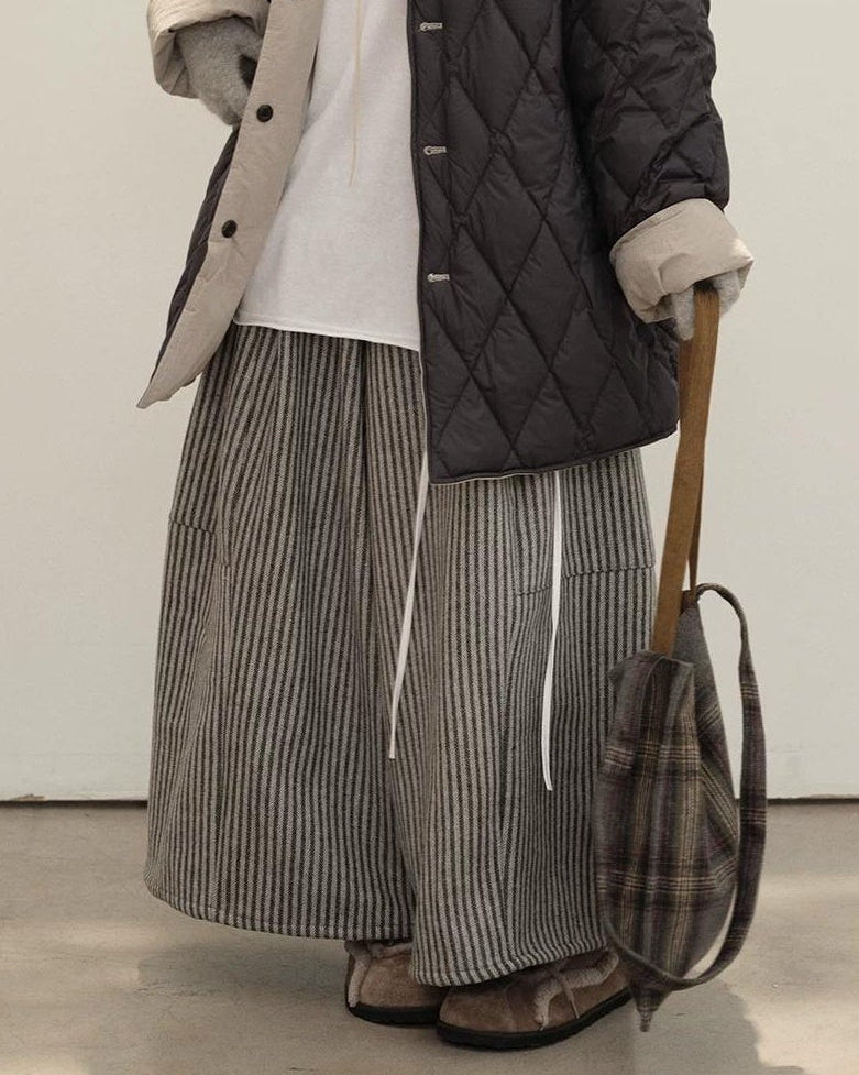 ノルディックストライプワイドパンツ 10147