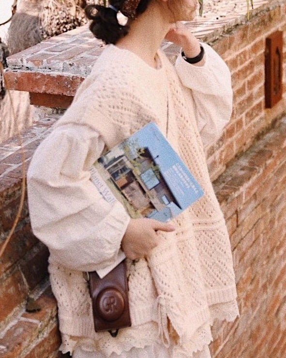 ホールパターンレース ニットベスト 10121