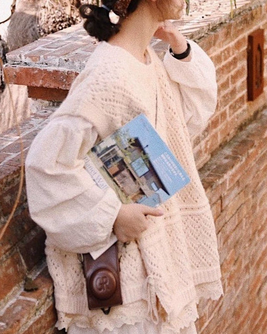 ホールパターンレース ニットベスト 10121