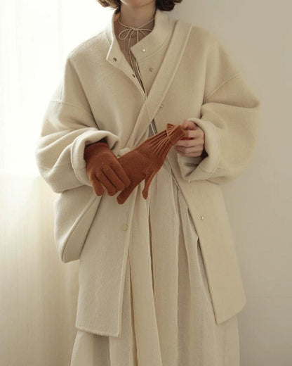 ニュアンスルーズスタンドカラーコート 10206