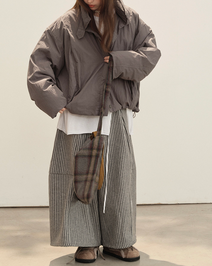 スタンドミニマルショートダウンコート 10151