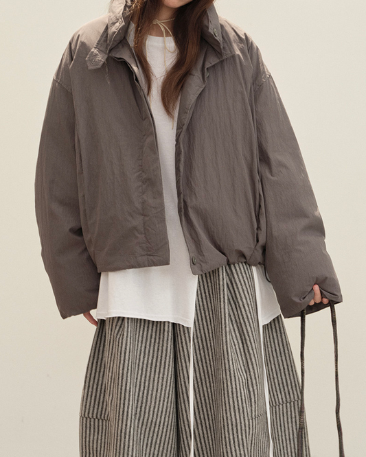 スタンドミニマルショートダウンコート 10151