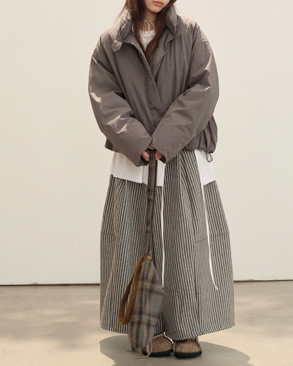 スタンドミニマルショートダウンコート 10151