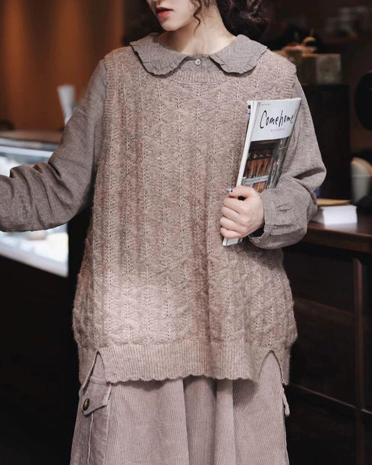 パターンニットスリットベスト 10110