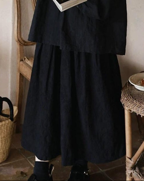 ハイウエストAライン刺繍スカート 10039