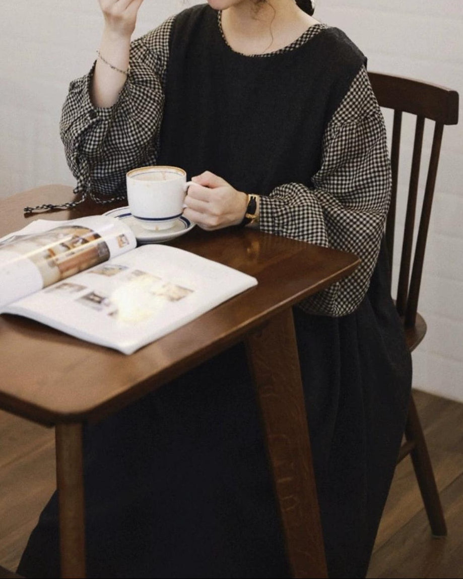 ハイウエストクラーラベストワンピース 10092