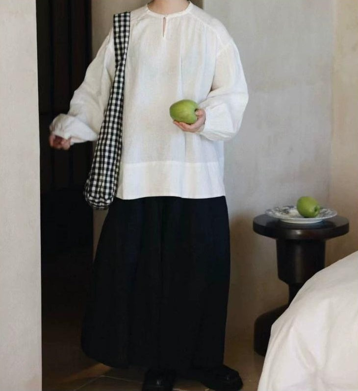 ミニスリットフレアブラウス 10019