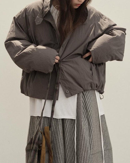 スタンドミニマルショートダウンコート 10151