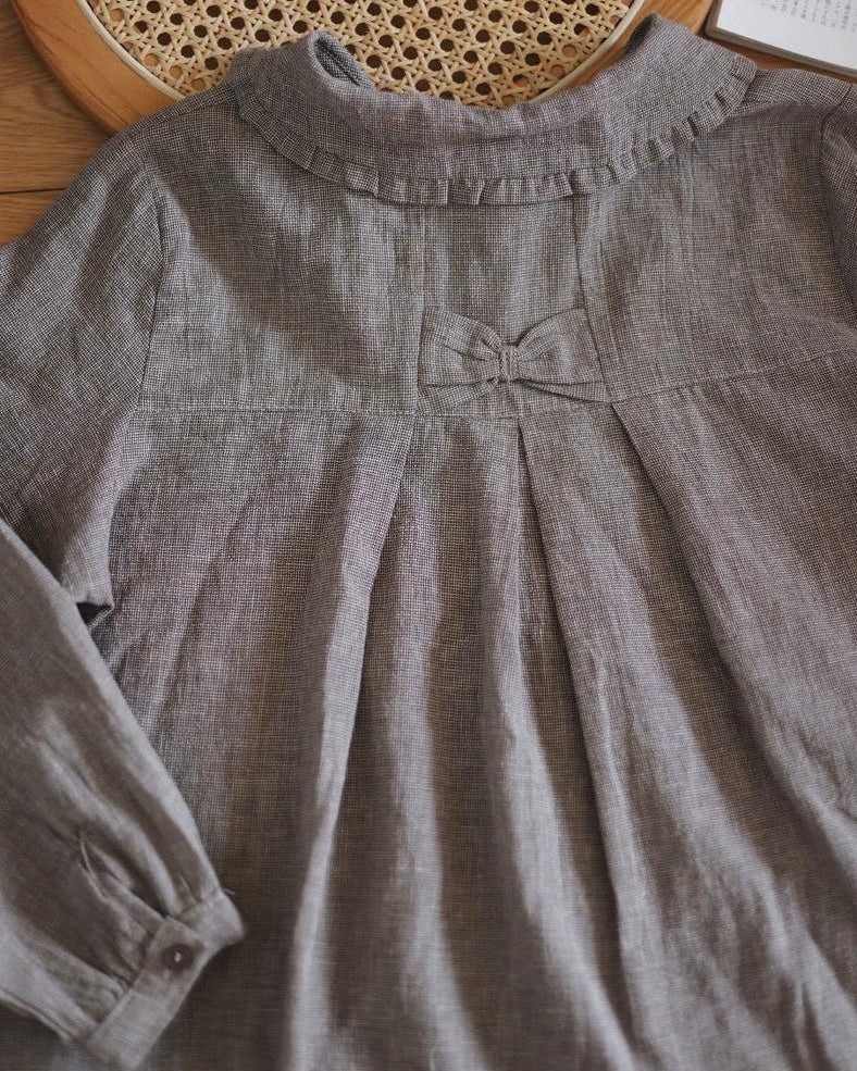 ラウンドカラーフリルピンタックブラウス 10009