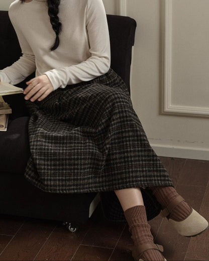 ノルディアフリッセチェックロングスカート 10291