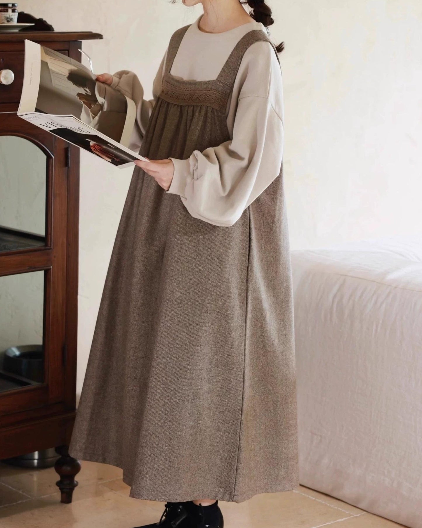 レースエプロンワンピース 10065