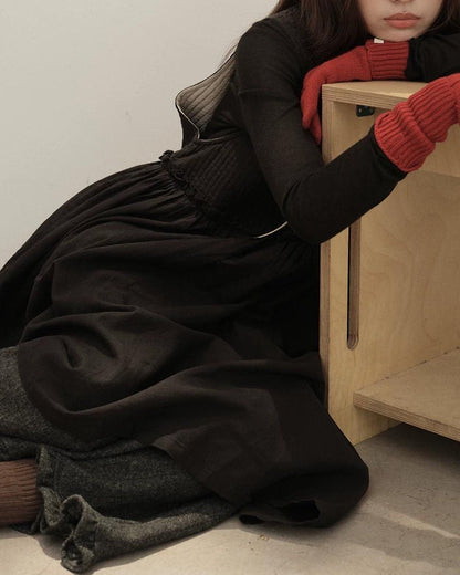 ノーディハイウエストソフトベストドレス 10145