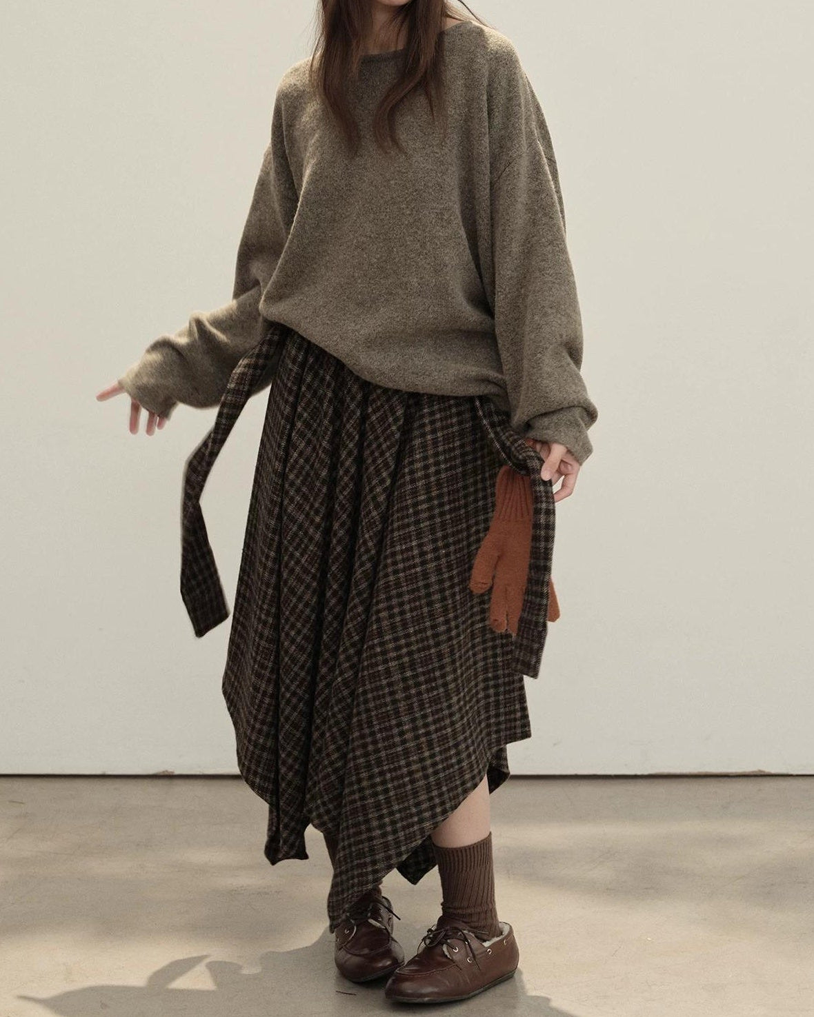フォレストチェックアシンメトリースカート 10153