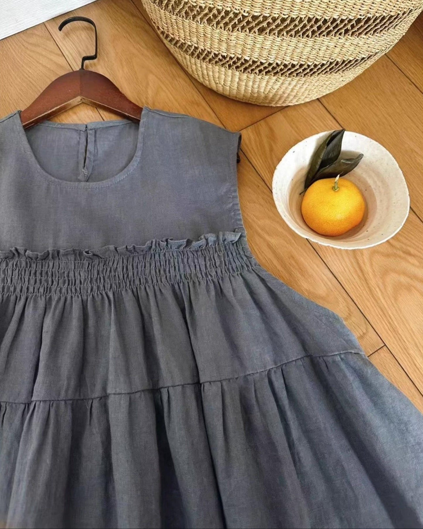 プリーツハイウエストベストワンピース 10014