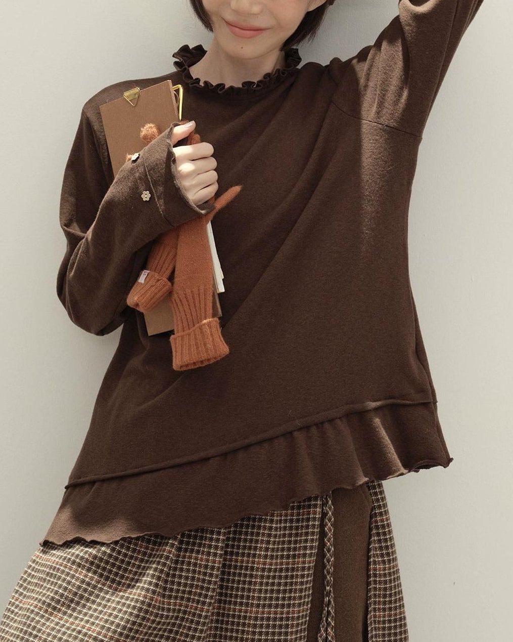 ブロッサムボタンフリルプルオーバー 10127
