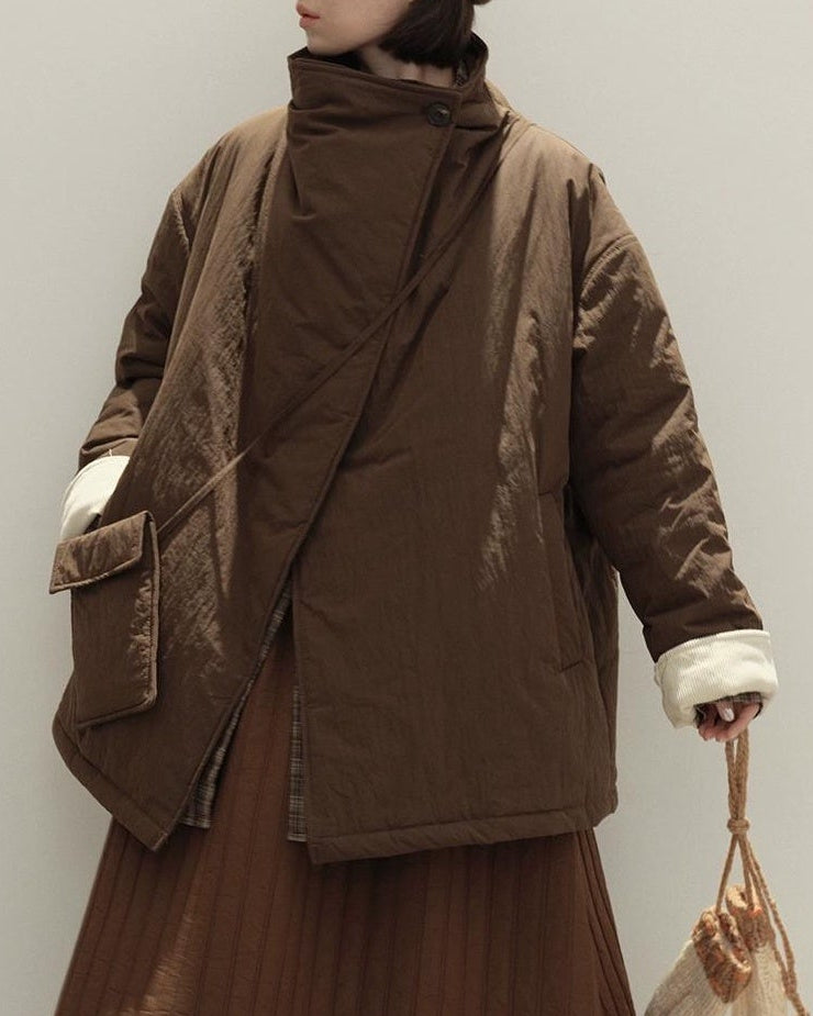 スタンドカラーミニマルノルディカ コート 10133