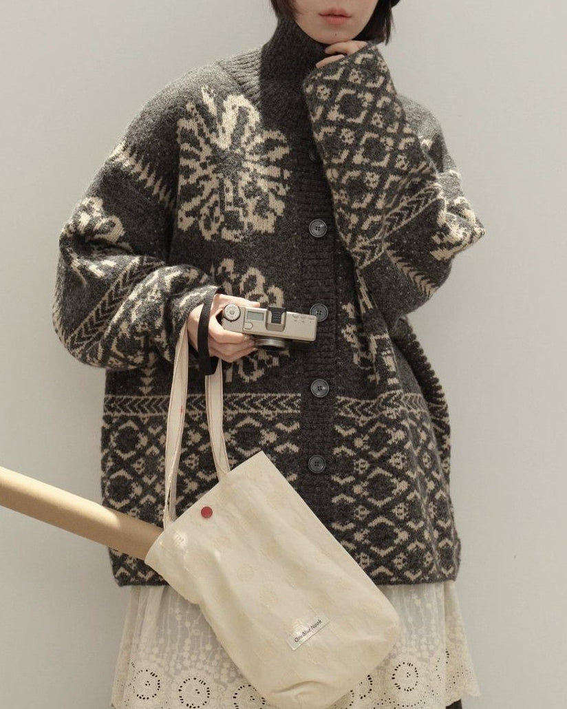 スノーレトロフェアアイルカーディガン 10134