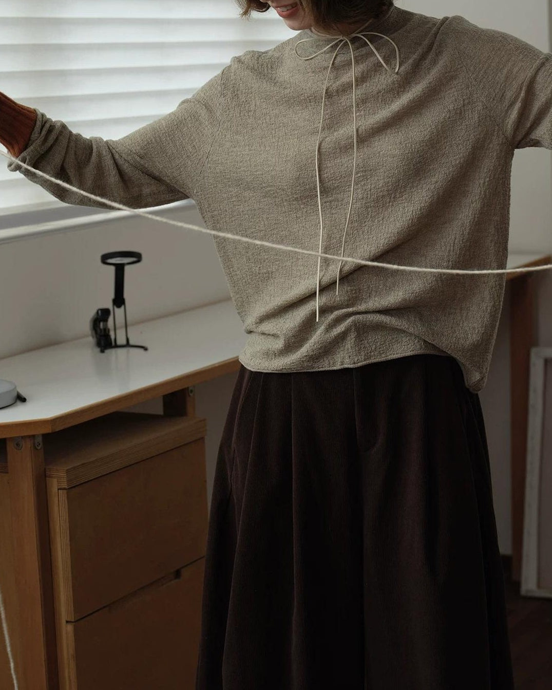 カームラインラウンドプルオーバー 10162