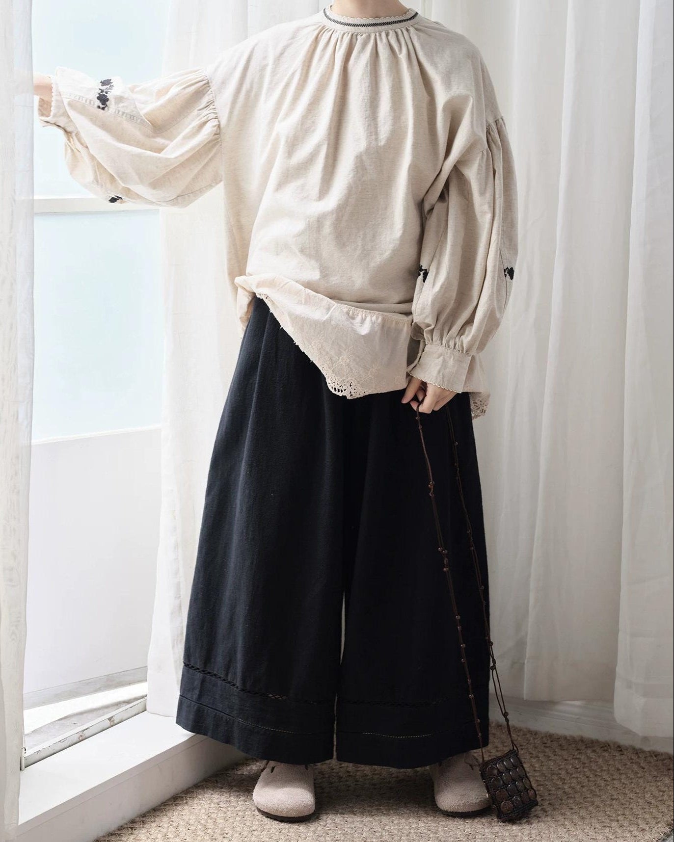 エルヴィスティアメッシュワイドパンツ 10258