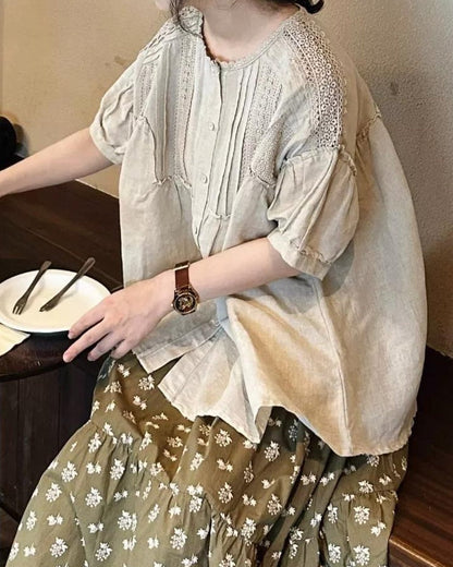 ルオトフォルムレースピンタックフレア 10423