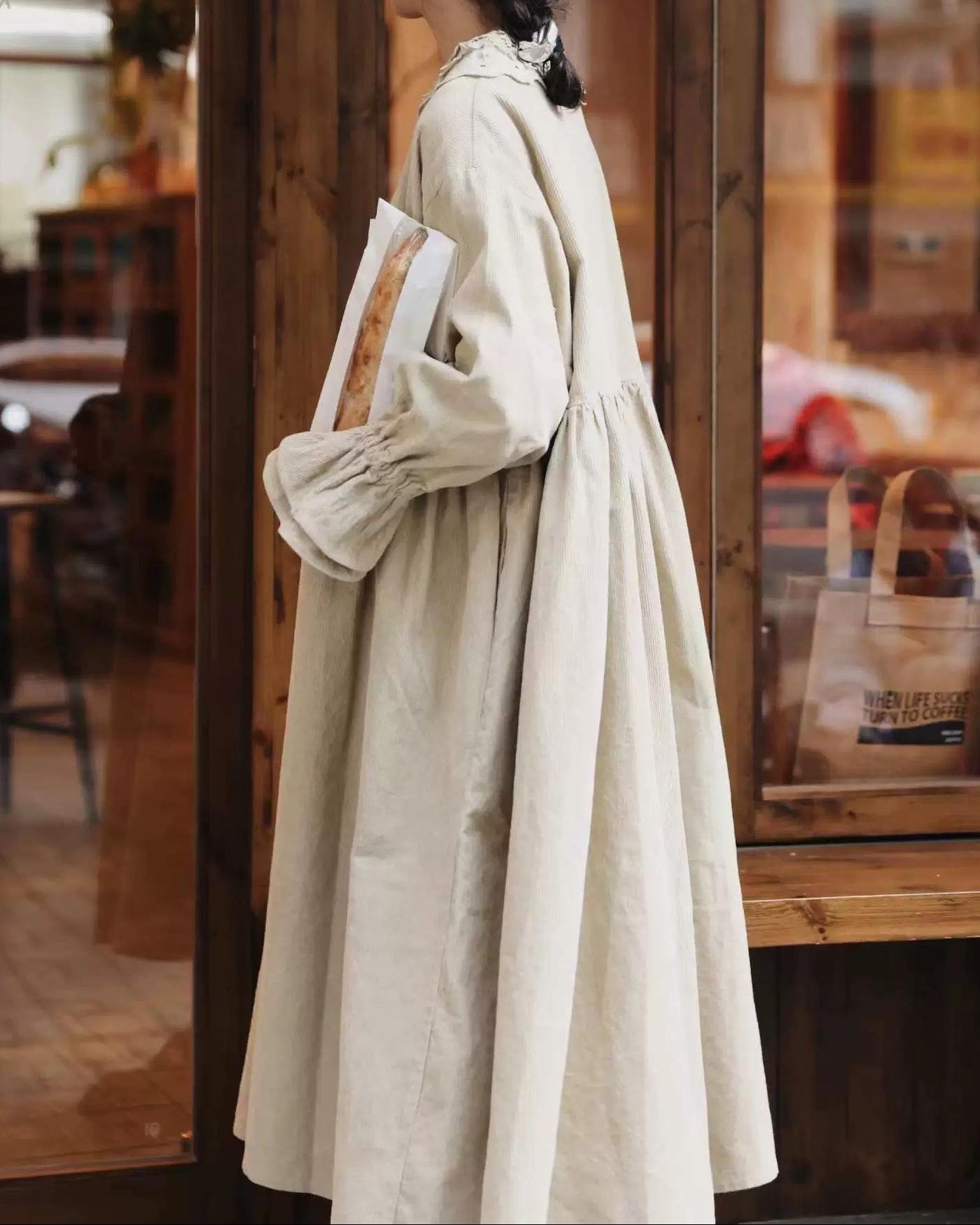 フィヨルドコーデュロイワンピース 10101