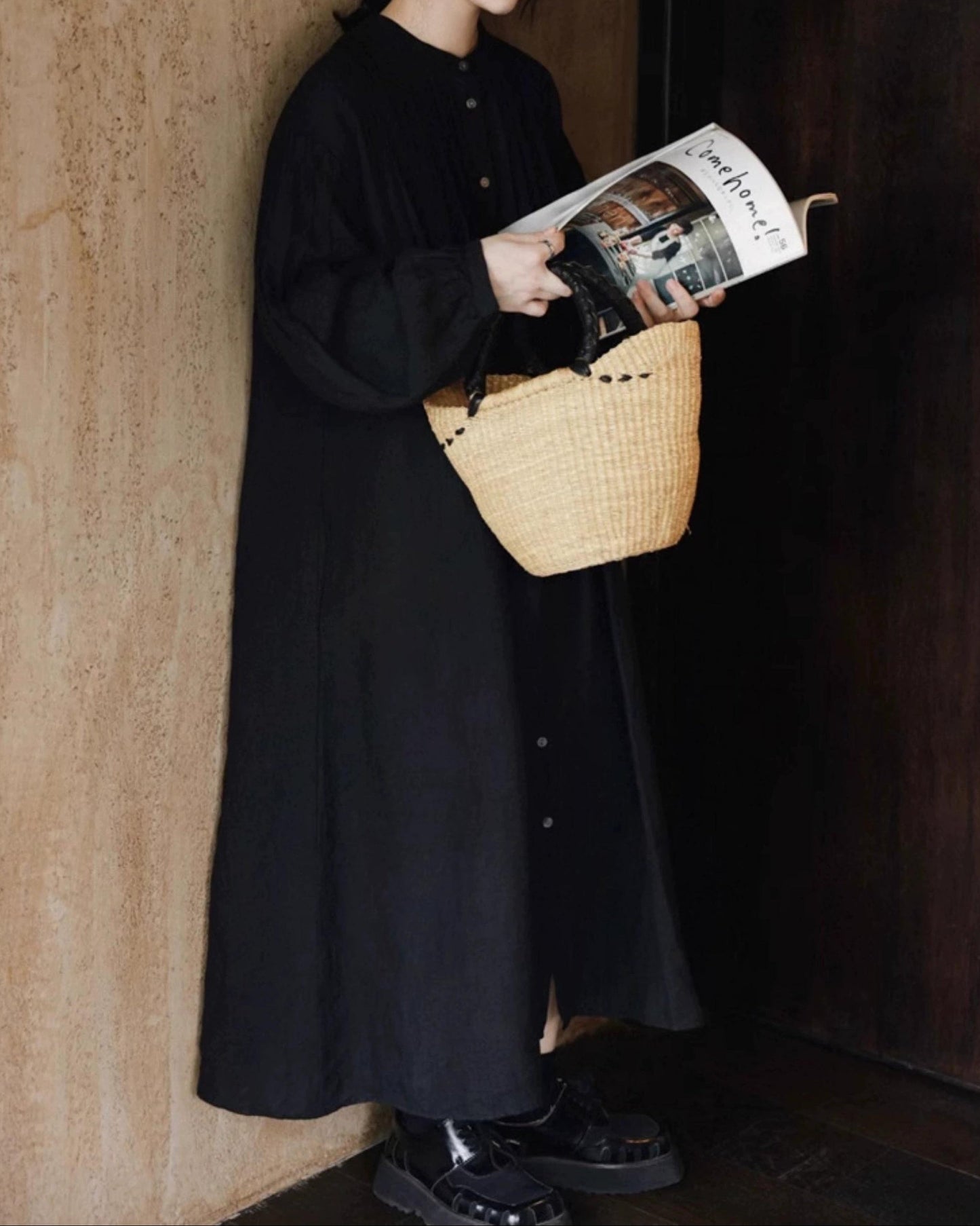 プリーツパフシャツワンピース 10050