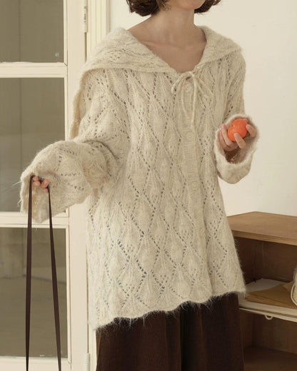 セーラーモチーフリボンニットカーディガン 10210