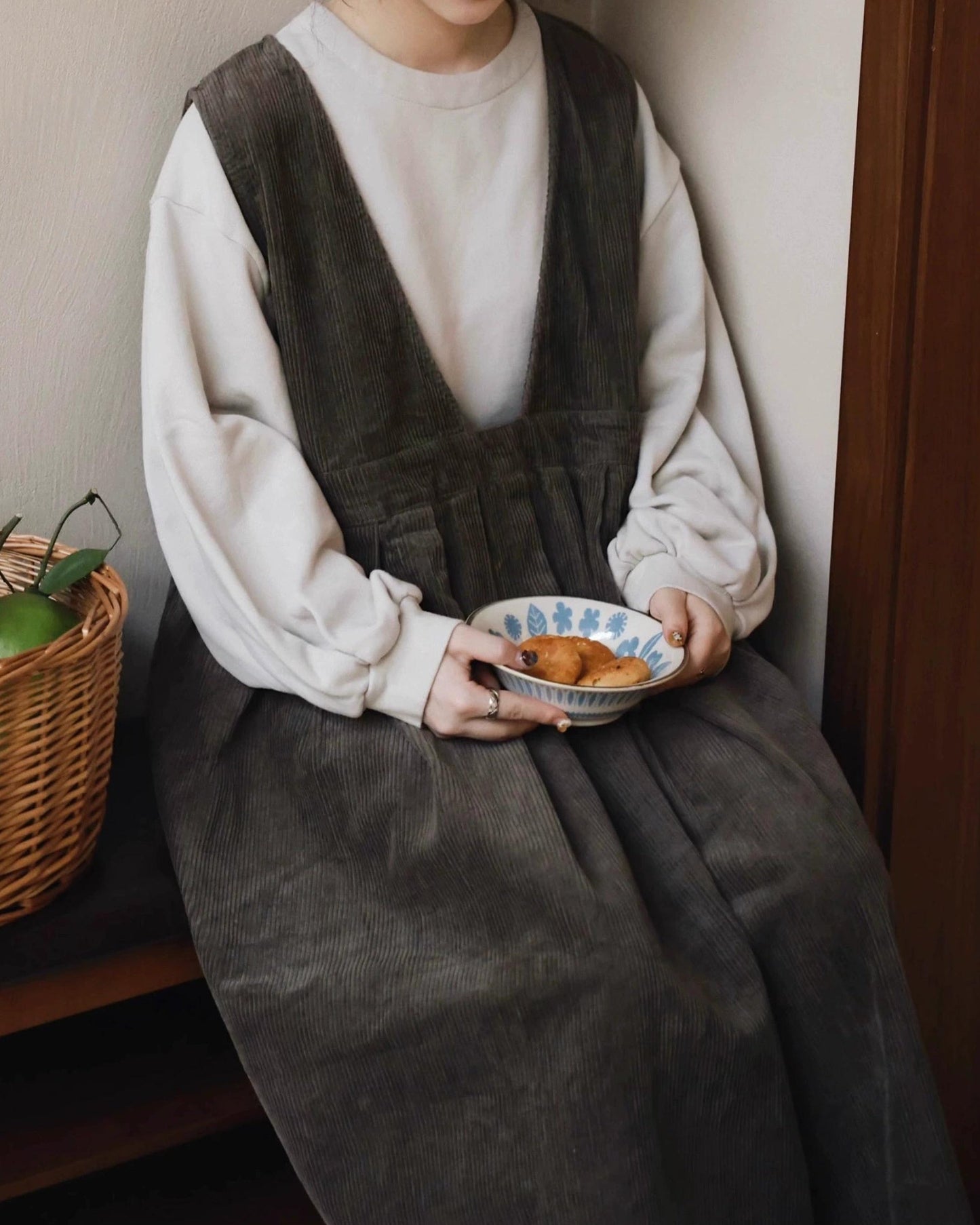 ハイウエストレトロベストワンピース 10036