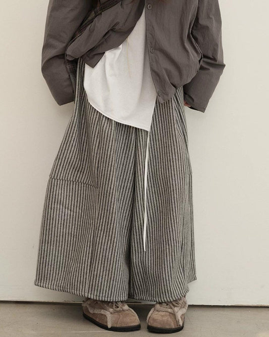 ノルディックストライプワイドパンツ 10147