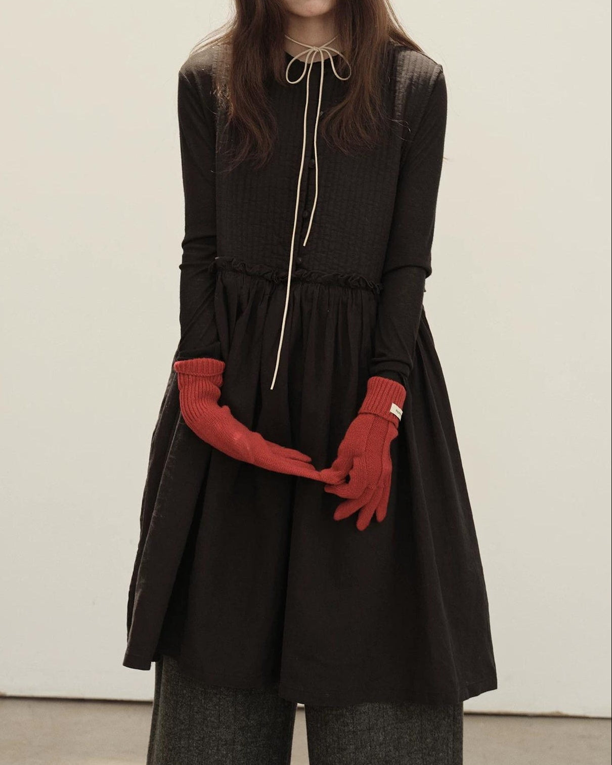 ノーディハイウエストソフトベストドレス 10145