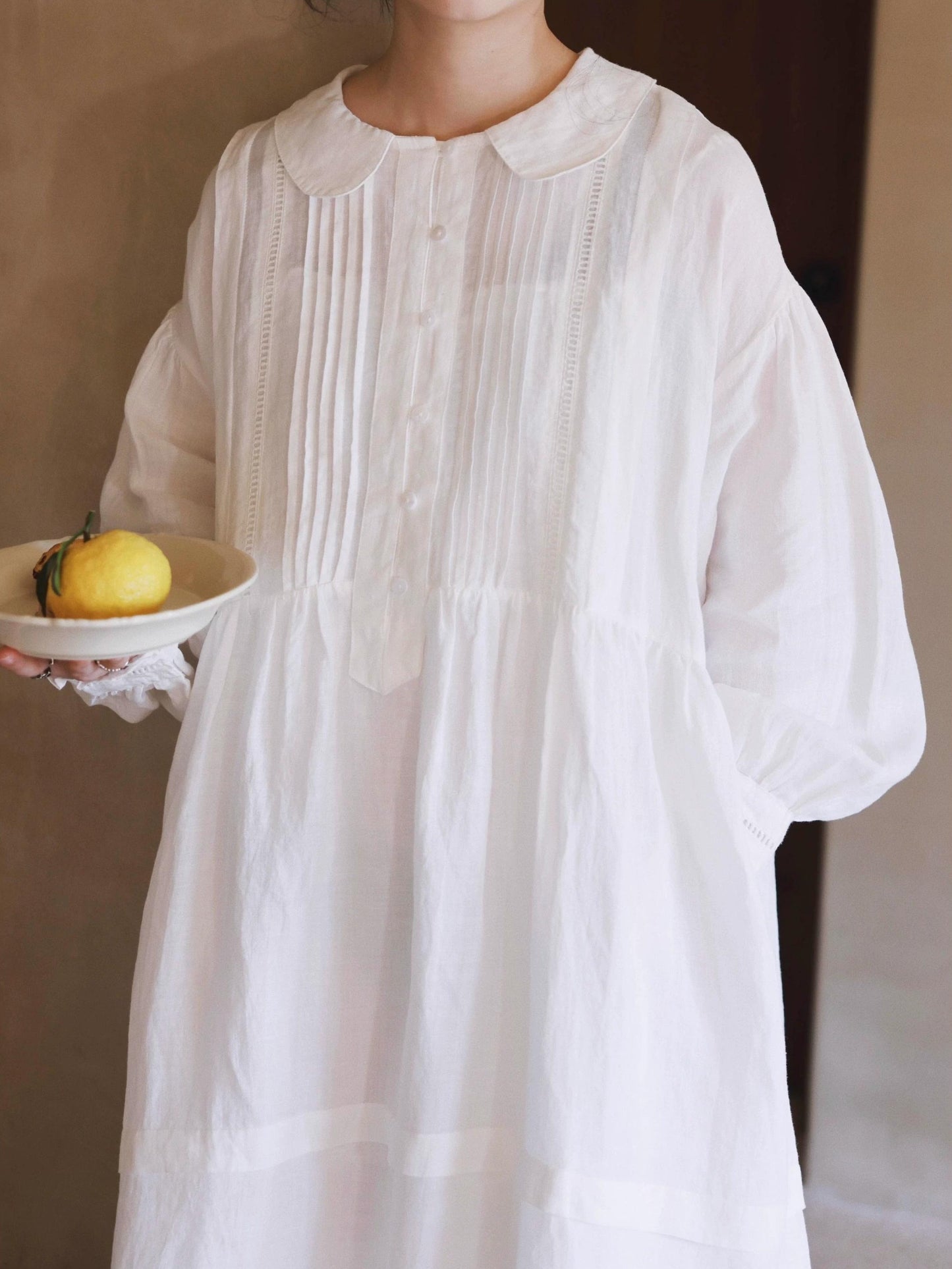 パフスリーブピンタックワンピース 10001