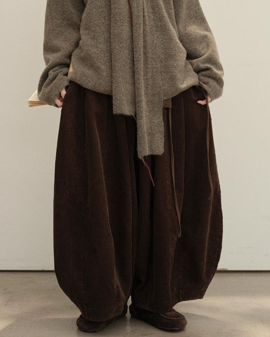 コージーコーデュロイワイドパンツ 10140