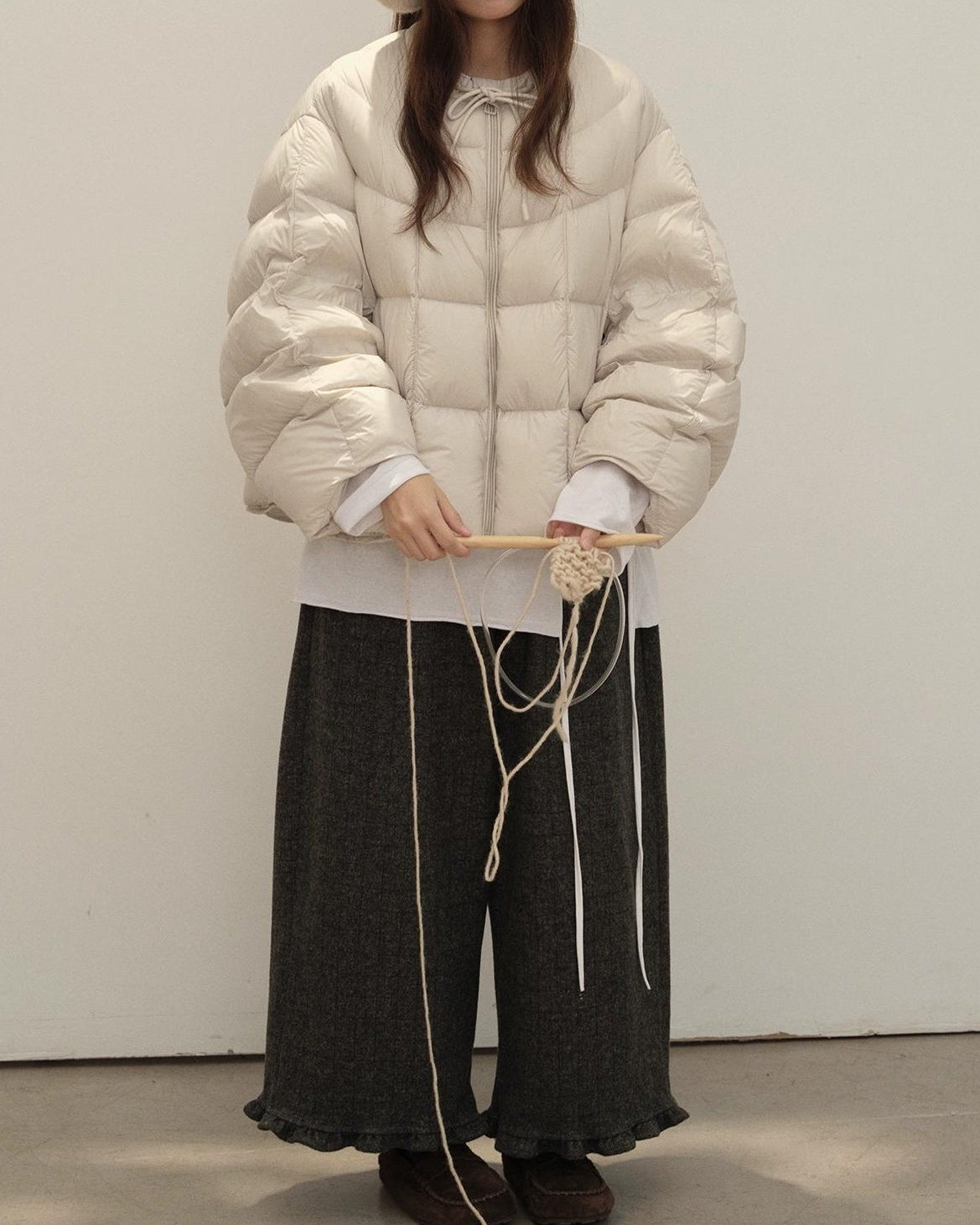 フリルレトロチェックワイドパンツ 10142